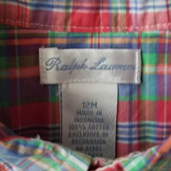 Ralph Lauren button down shirt 12 months - Picture 4 of 4